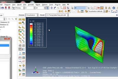 آموزش محاسبه فرکانس طبیعی در مدهای ارتعاشی مختلف در آباکوس